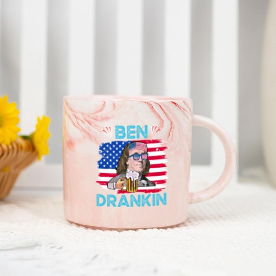 Ben Drankin US President Independence Day Marble Mugs
