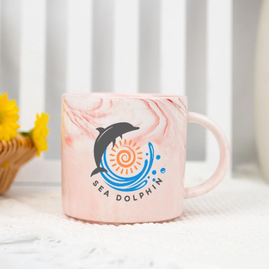 Sea dolphin Marble Mugs