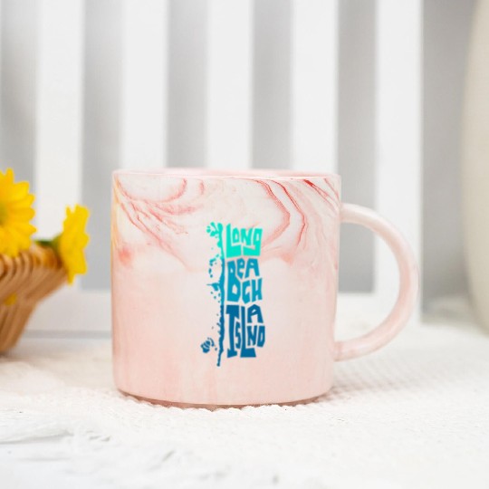 Lbi Long Beach Island Type Marble Mugs