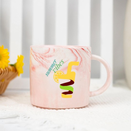 Cool lemon drink summer design Marble Mugs