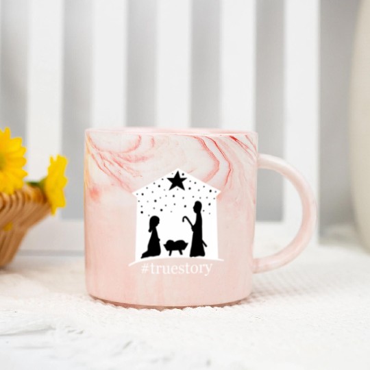Truestory Birth Jesus True Bible Story Bethlehem Marble Mugs