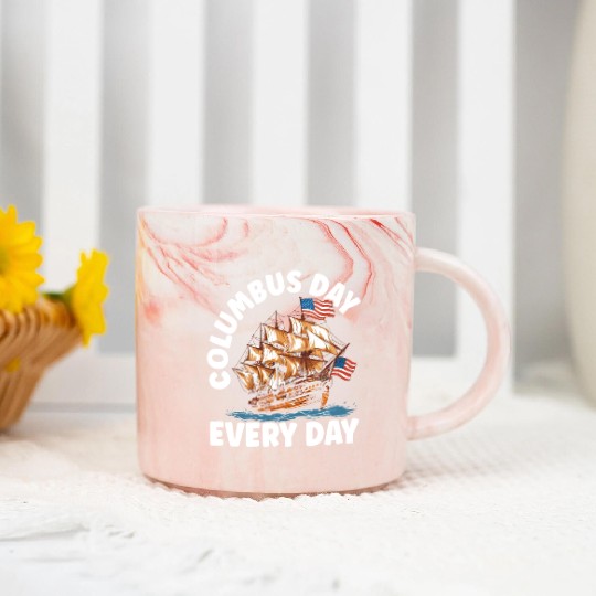 Christopher Columbus Italian American Columbus Day Marble Mugs