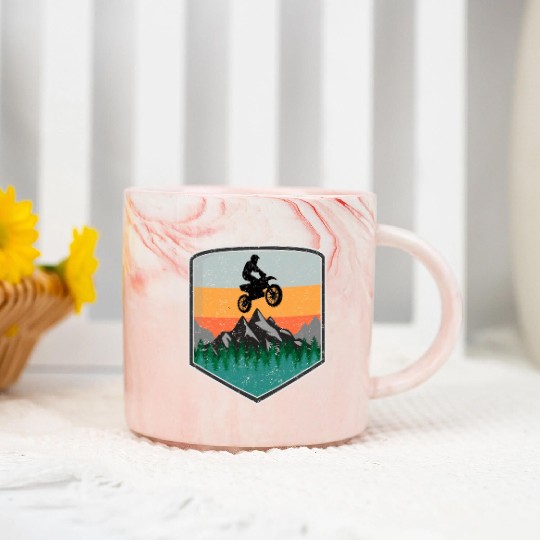 Cool Motocross Nature Design Abcd1 Marble Mugs