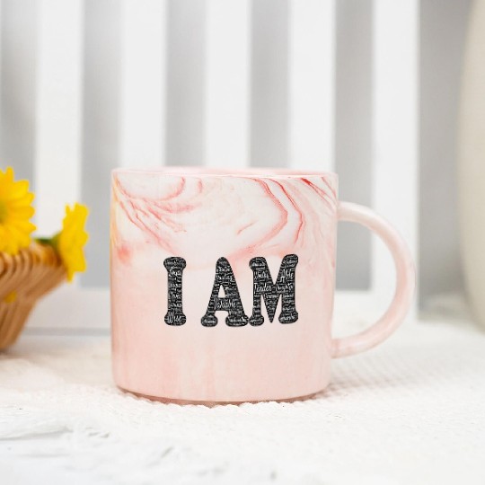 Affirmation Art - I Am Marble Mugs