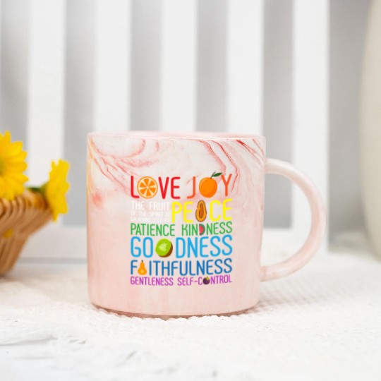 Love Joy The Fruit Of The Spirit Is Peace Patience Marble Mugs