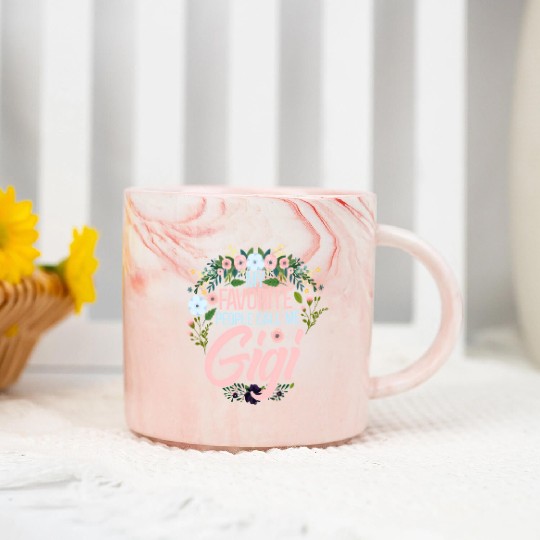 My Favorite People Call Me Gigi Mom Grandma Marble Mugs