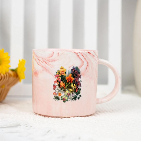 Orchids Flowers Garden Blossom Orchid Lover Marble Mugs