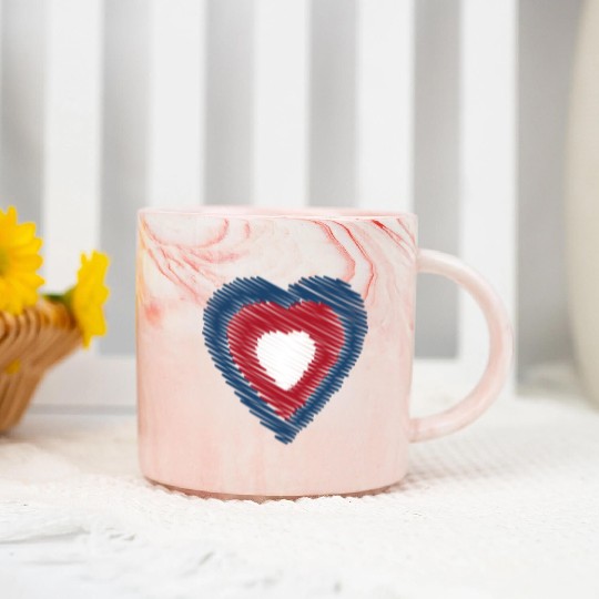 In my heart, America Marble Mugs