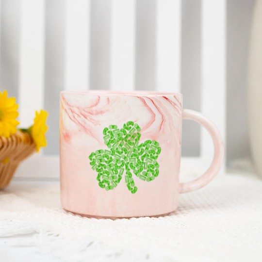 Gamer Game Shamrock St Patricks Day Irish Marble Mugs