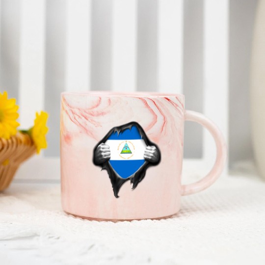 Nicaraguan Flag Proud Nicaragua Marble Mugs