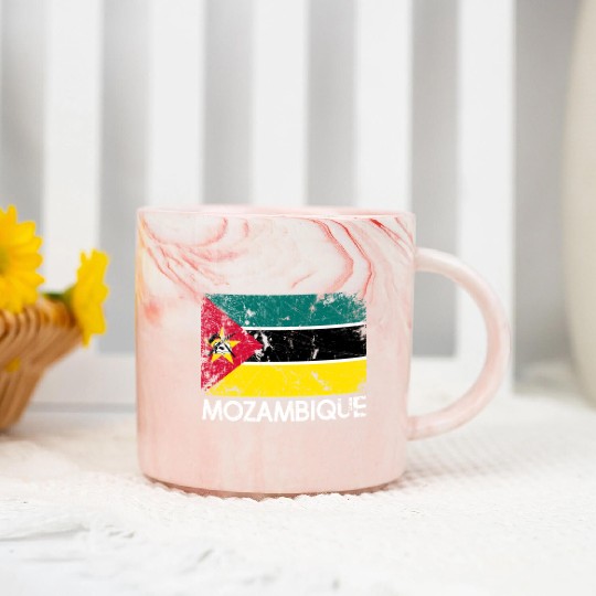 Mozambican Flag Made In Mozambique Marble Mugs