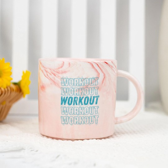 Workout | Fitness | Exercise | GYM Marble Mugs