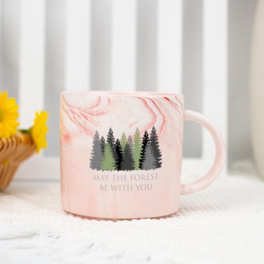 May The Forest Be With You Marble Mugs