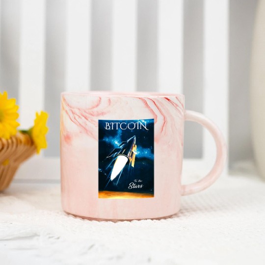 Bitcoin - To the Stars! Marble Mugs