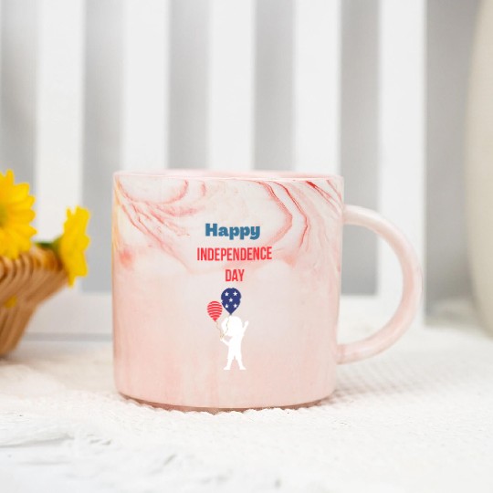 Happy independence day Marble Mugs