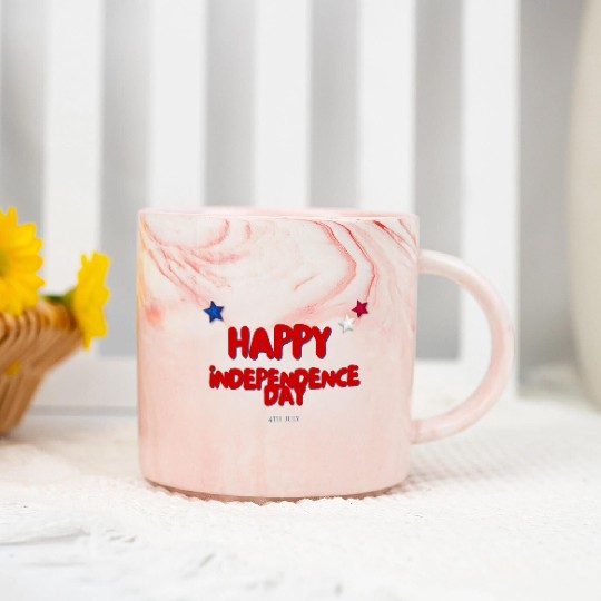 Happy independence day Marble Mugs