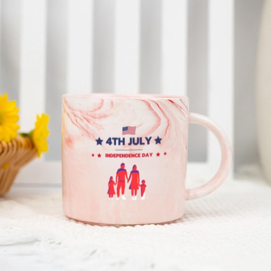 Happy independence day Marble Mugs