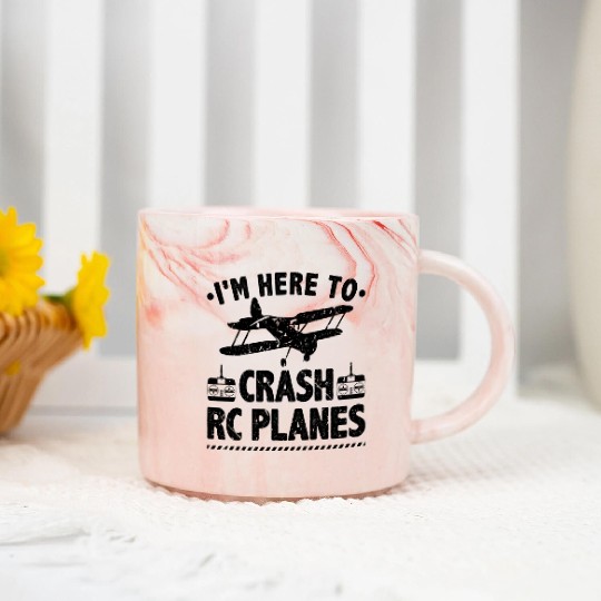 Crash Planes Funny Rc Pilot Aviation Marble Mugs