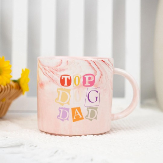 Top Dog Dad Marble Mugs