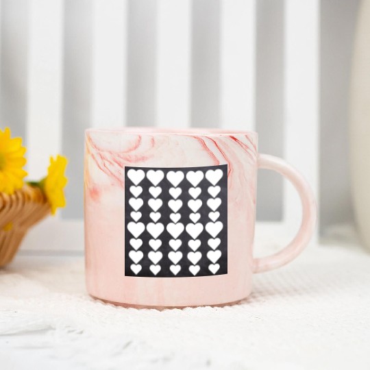 A heart shap Marble Mugs