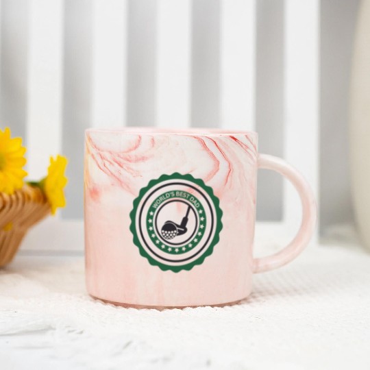 Worlds best dad (golf dad) Marble Mugs