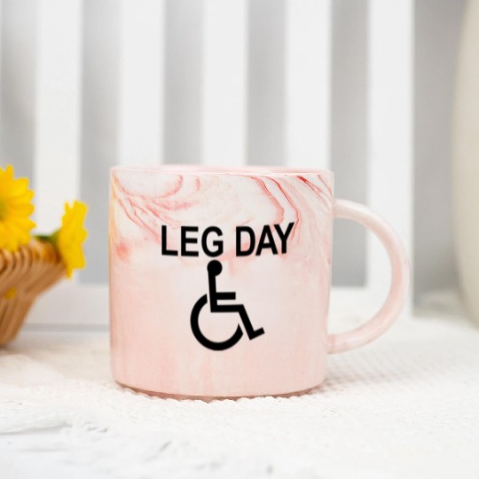 Handicapped Leg Day Handicapped Disabled Handicap Marble Mugs