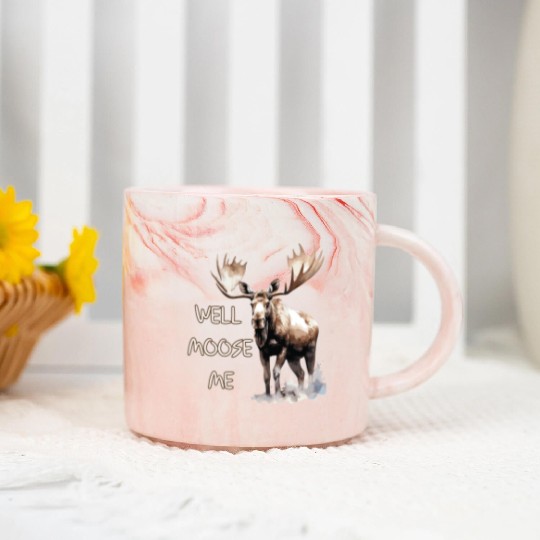 Well Moose Me | Moose Lovers Marble Mugs