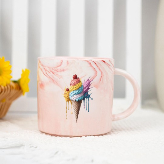 Fruity ice cream Marble Mugs