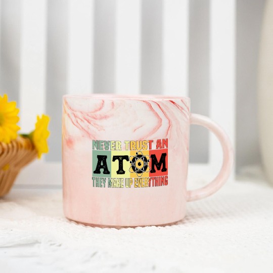 Atom Physics Chemistry Natural Science Vintage Marble Mugs