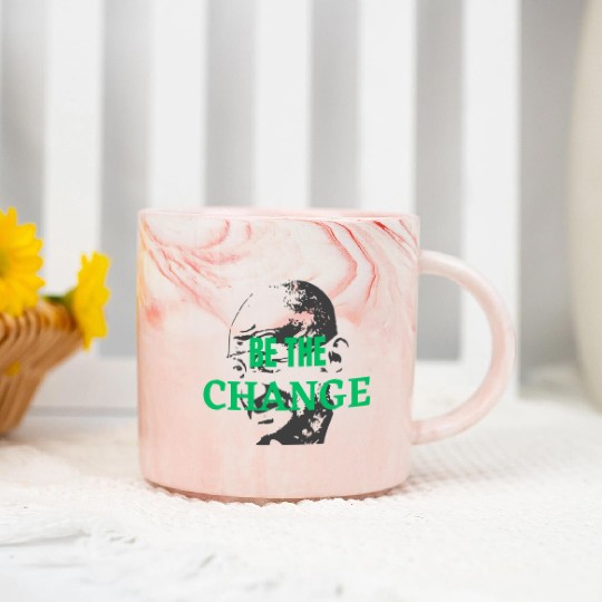 "Be the Change Marble Mugs: Inspire and Empower"