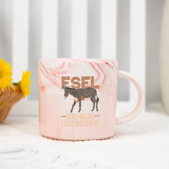 Donkeys are my favorite animals farm animal donkey Marble Mugs