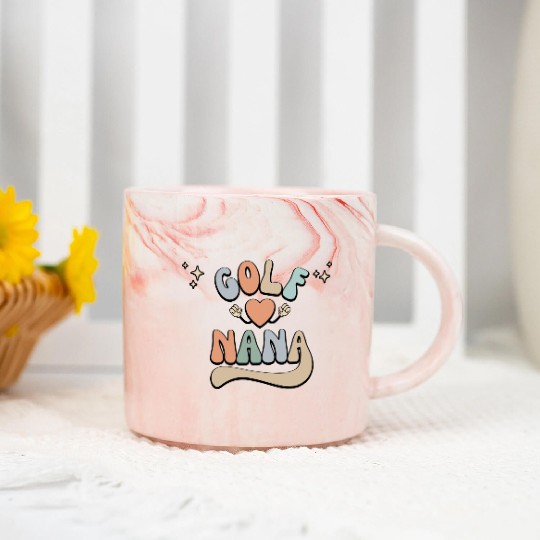 Retro Golf Nana Mothers Day Marble Mugs