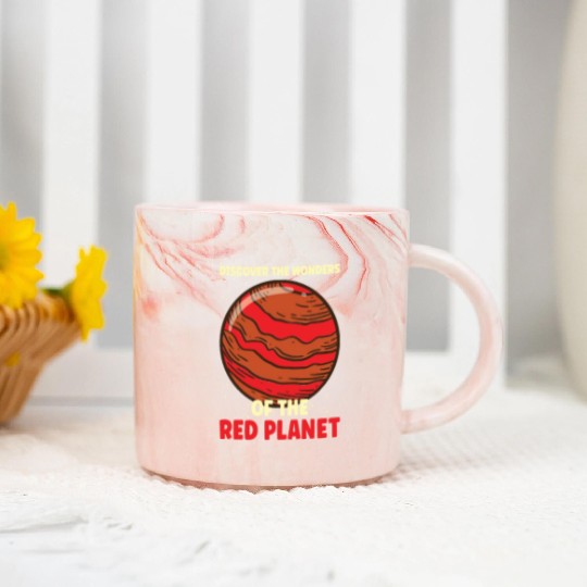 Mars Explore Astronaut Astronomy Solar System Marble Mugs
