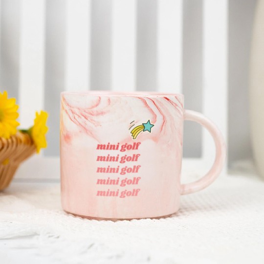 Mini Golf | Miniature Golf | Mini Golfer Marble Mugs