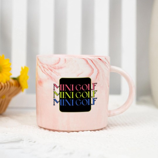 Mini Golf | Miniature Golf | Mini Golfer Marble Mugs