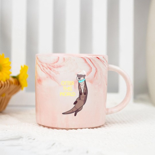 Otter This World Marble Mugs