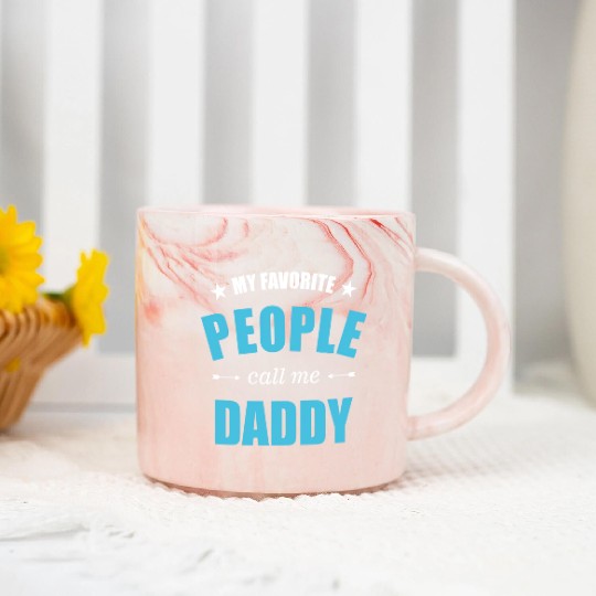 My favorite people call me daddy stars Marble Mugs