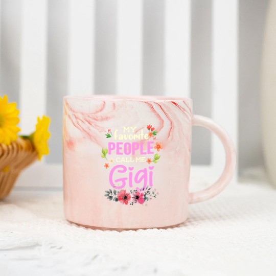 My Favorite People Call Me Gigi Marble Mugs