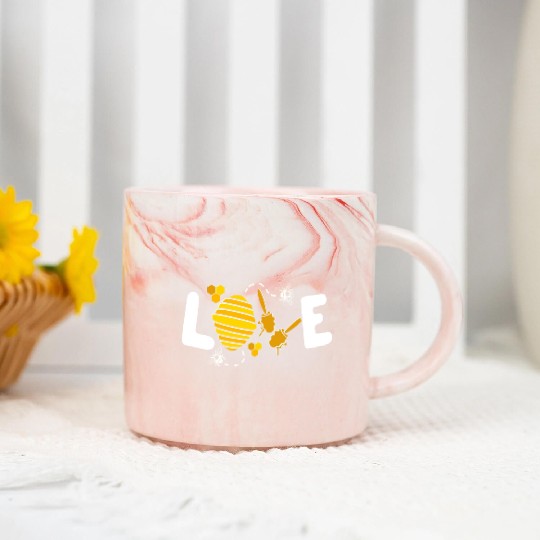 Save The Bees Bumblebee Love Bees Marble Mugs
