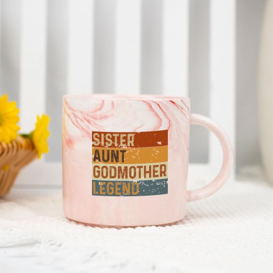 Sister Aunt Godmother Legend Marble Mugs