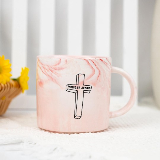 Trigger Jesus Affirmation By Abby Anime(c) Marble Mugs
