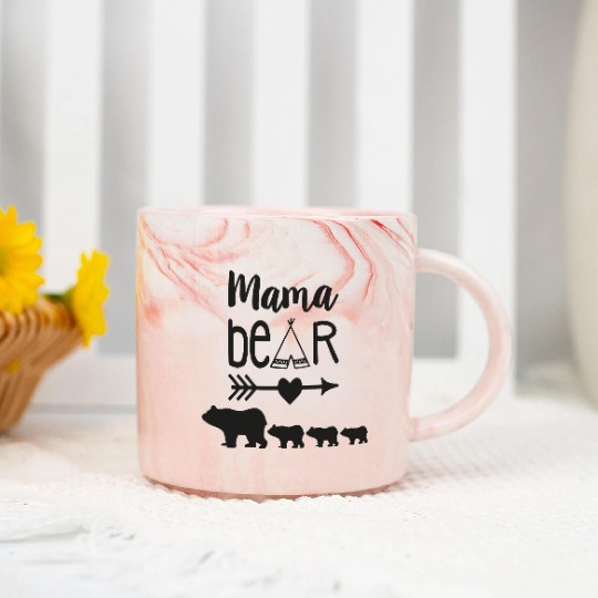 Mama bear Marble Mugs