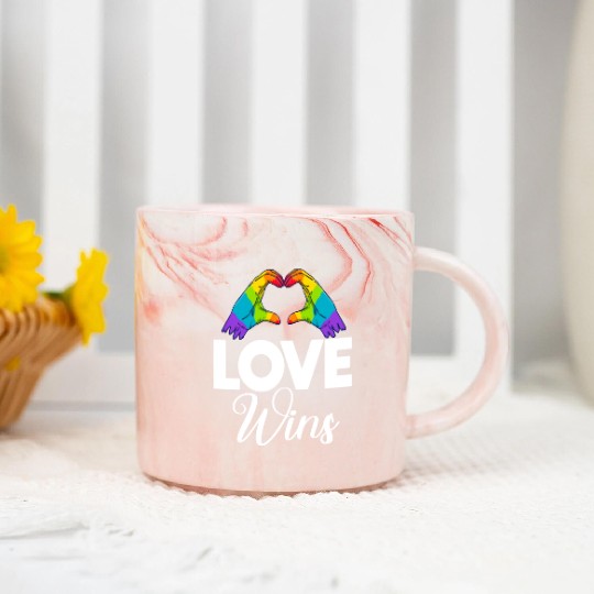 Love Wins Lesbian Gay Pride Lgbt Pride Month Marble Mugs