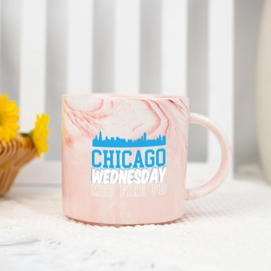 Chicago Wednesday Med Fire Pd Chicago yline Marble Mugs
