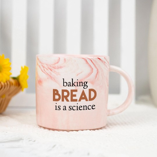 Baking bread is a science vintage hippie music Marble Mugs