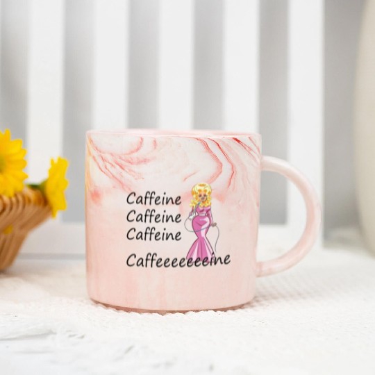 Dolly Parton fan; coffee drinker; caffeine Marble Mugs