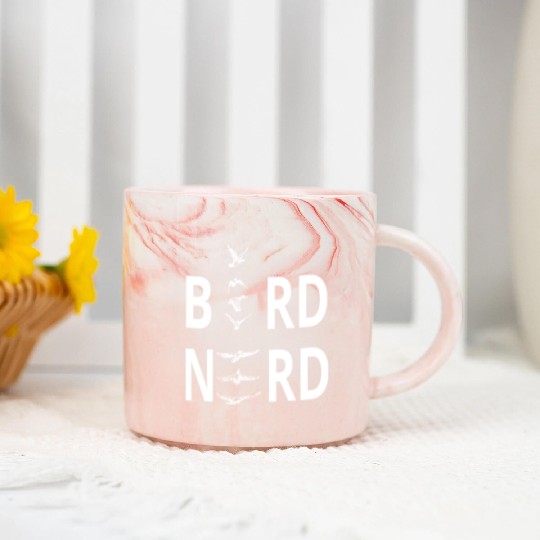 Bird Nerd For Birders Marble Mugs