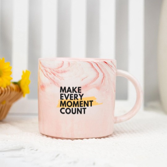 Make every moment count | Motivation & growth Marble Mugs