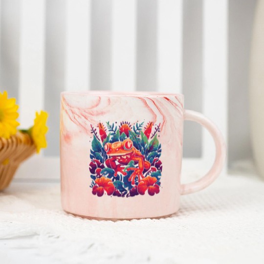 Wild Poison Frog Goth Goblincore Fairycore Gothic Marble Mugs