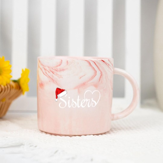 I Love My Sister Cute Sister Christmas Marble Mugs
